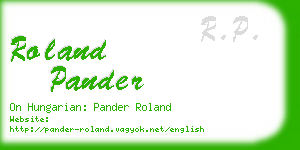 roland pander business card